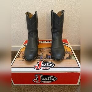 Childrens gray Justin roping boots